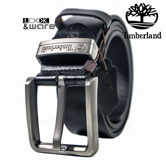 Barang Original, Harga Murah Ikat Pinggang Kulit Timberland Pria Hitam / Sabuk