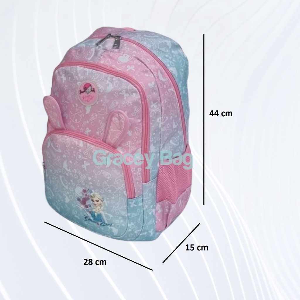 GB-72019E Tas Ransel Anak Perempuan Motif Frozen / Silvergirl