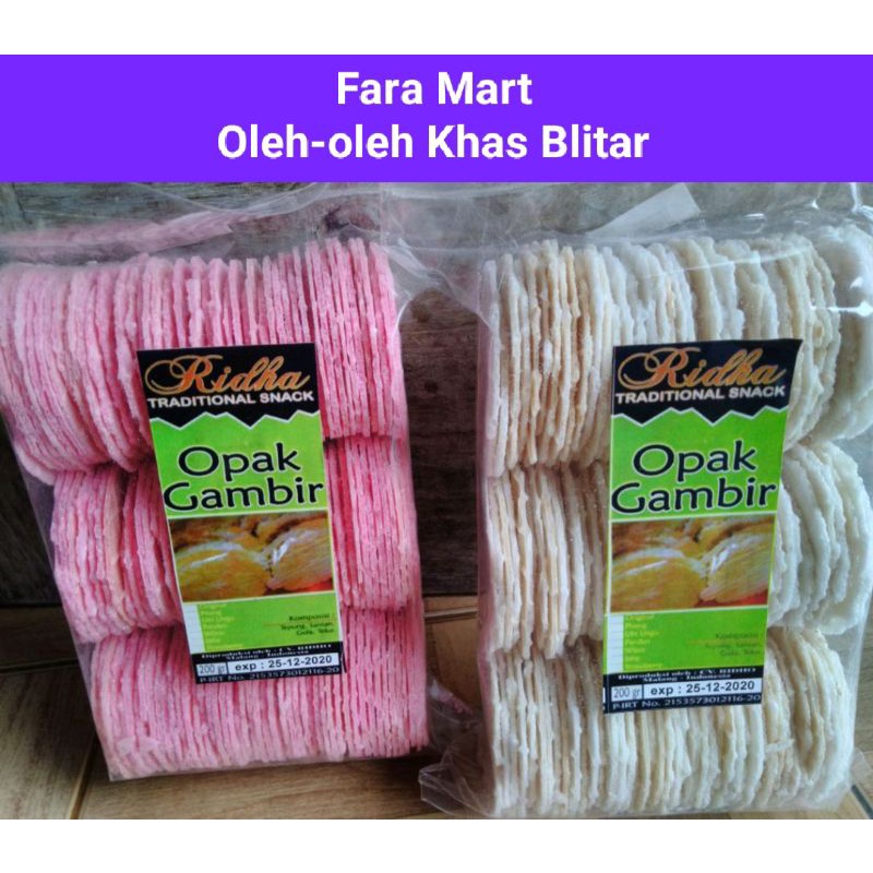 

Opak Gambir Warna Khas Blitar