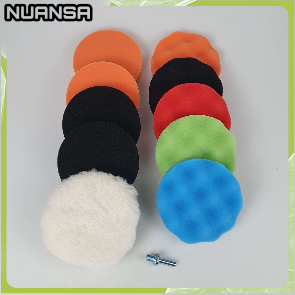 COD - Sponge Polishing Set Car Buffing Pads Foam 5 Inch 12 PCS M10