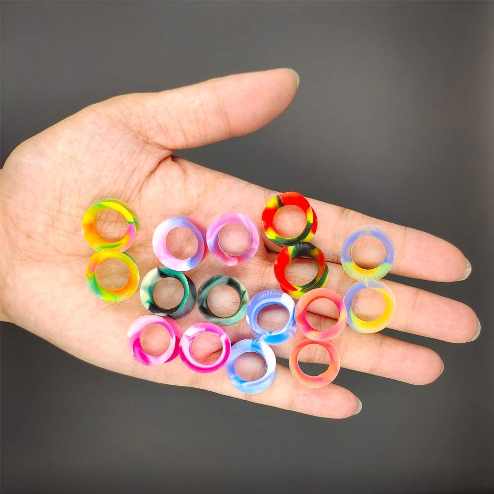 10 Pairs Body Piercings Silicone Plugs Multicolor Ear Gauges Ear Tunnel Set Flexible Ear Expander Flesh Ear Stretcher