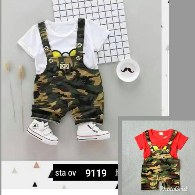 Baju Army Setelan Anak Bayi  Balita Import Setelan Baju 