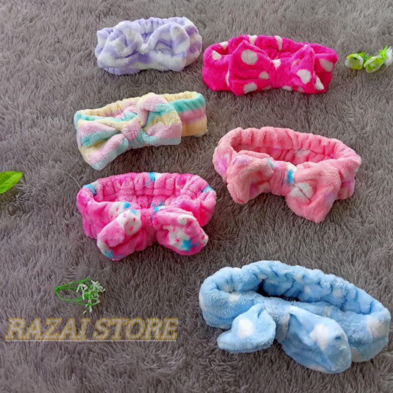 Bando Korea Rambut Dewasa/Anak Bandana Bando Motif Korea