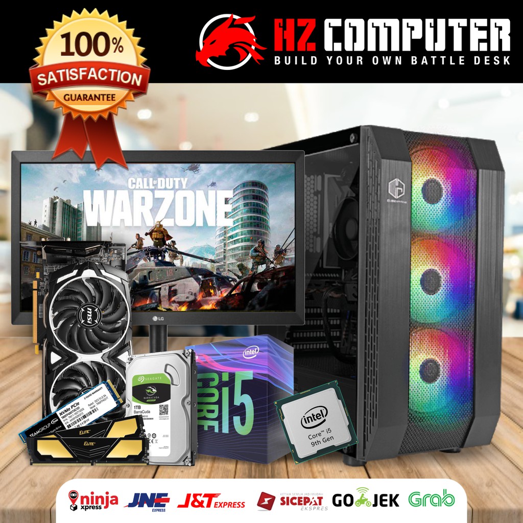 PC Gaming | Design - Intel Core i5 9400F - 16GB RAM - SSD NVMe 256GB -  RX 580 8GB - Monitor LG 24"