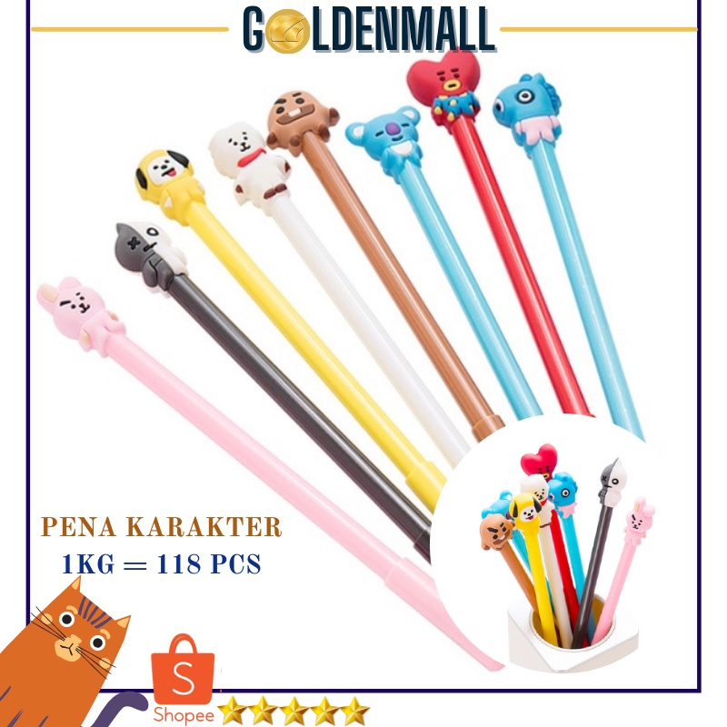 GM280 COD Pena BT Gel Unofficial Pulpen Fancy Gel Pena Karakter BT21 [ 1KG =118PCS]