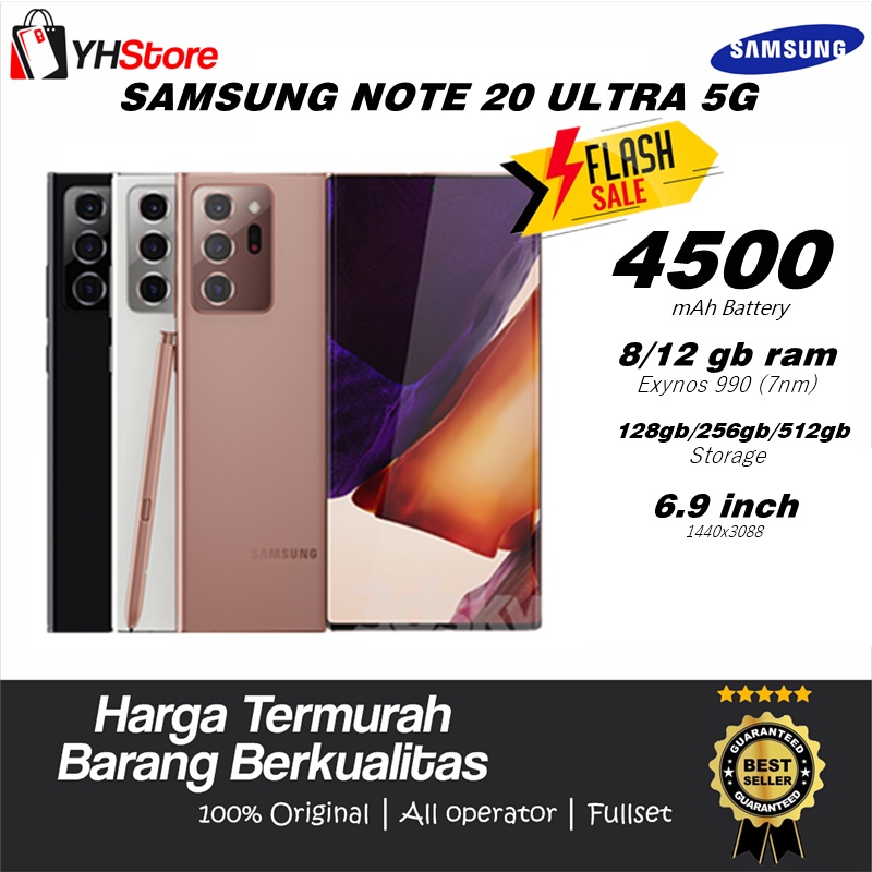 Samsung Galaxy Note 20 Ultra 256GB 5G Bekas Original 100% Normal Fullset - Samsung Note 20 Ultra