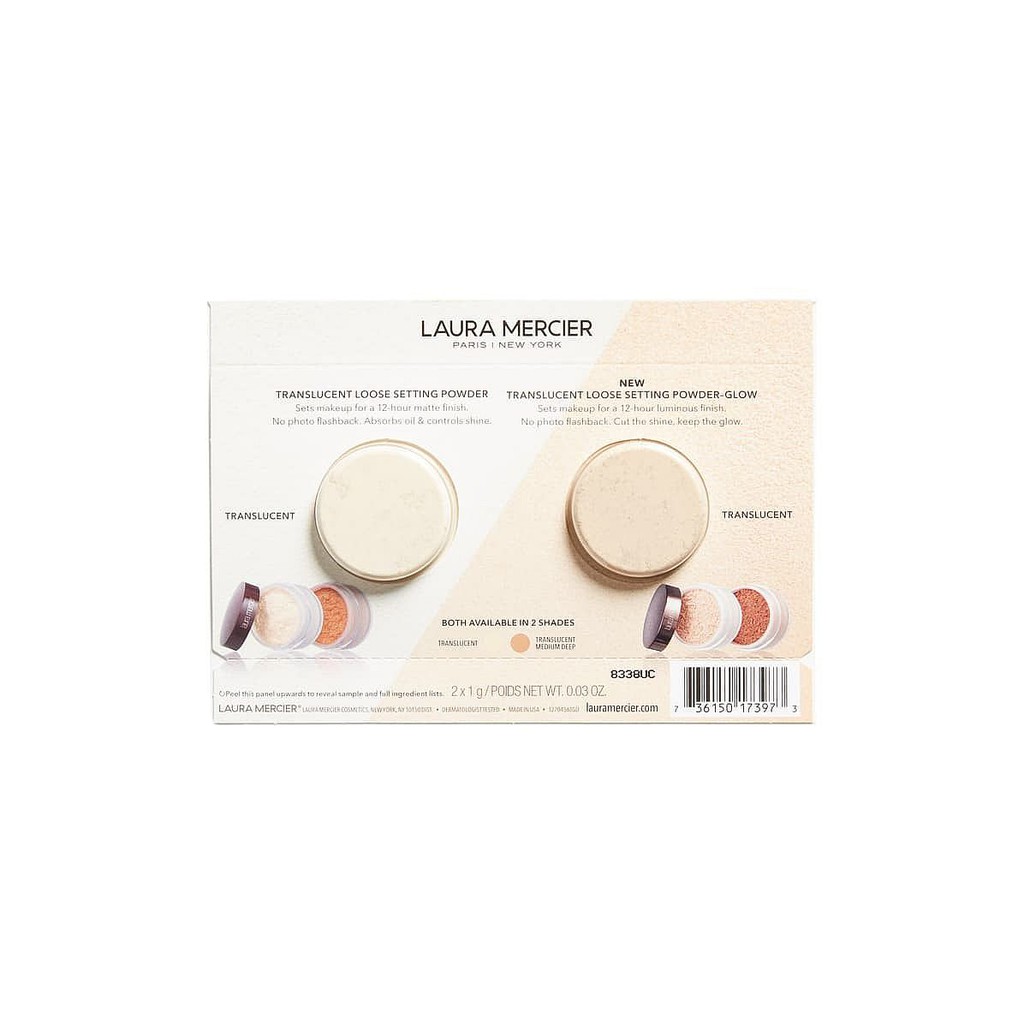 SAMPLE LAURA MERCIER Translucent Loose Setting Powder ( 2 Type Matte + Glow )