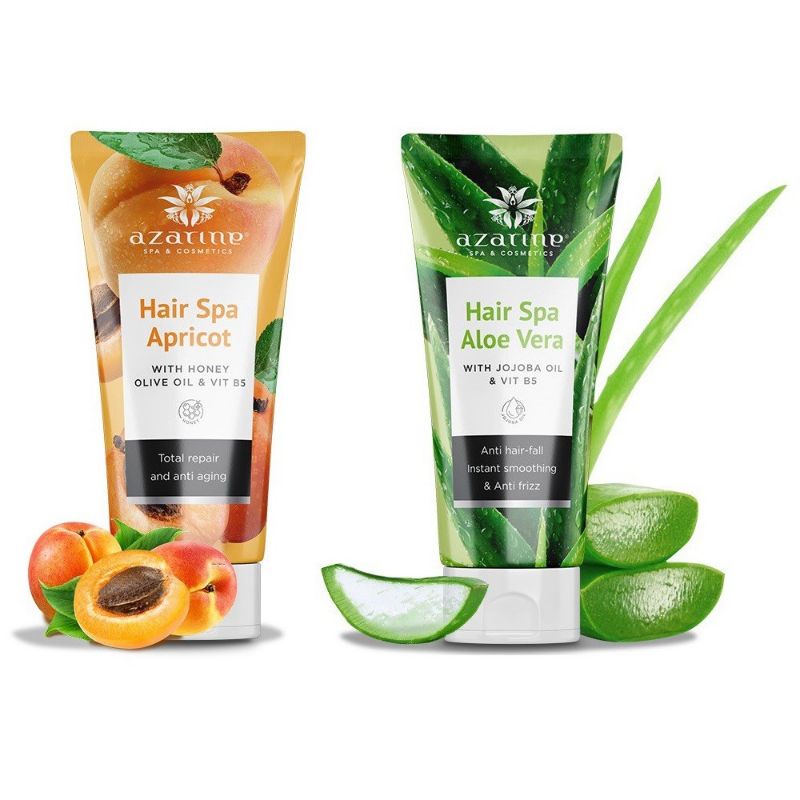 (CONDITIONER Rambut) AZARINE Hair Spa 200 gr - Aloe Vera / Apricot - Melembutkan Rambut ANti Kusut Condisioner