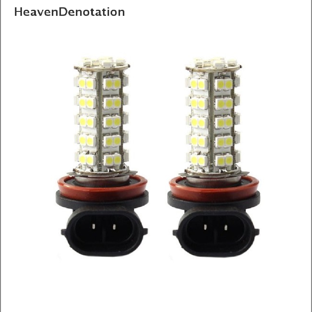 2pcs Lampu Kabut Led Hid 68 Smd H11 Warna Putih Untuk Bmw 3 E90 E92