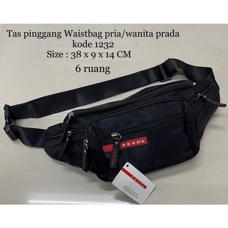 Tas Pinggang Balt Waistbag Prada Pria / Wanita import prada