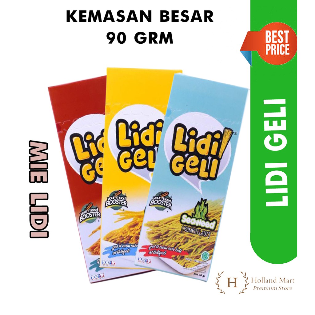 

LIDI GELI kemasan Besar 90 Grm (Mie Lidi Kekinian)