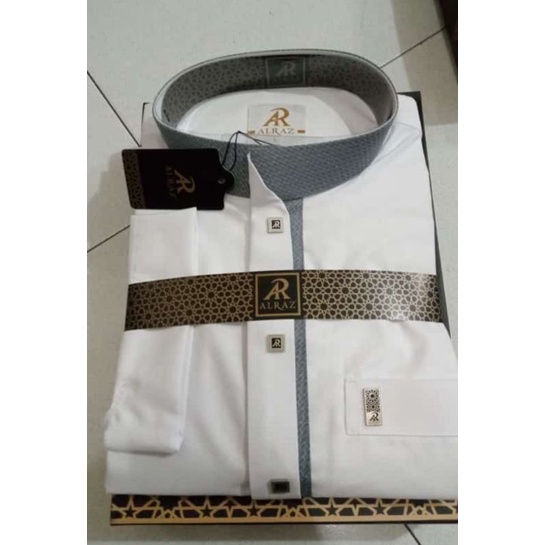 Jubah Al-Raz dan Al-Noor Manset Bahan Katun-Poliester