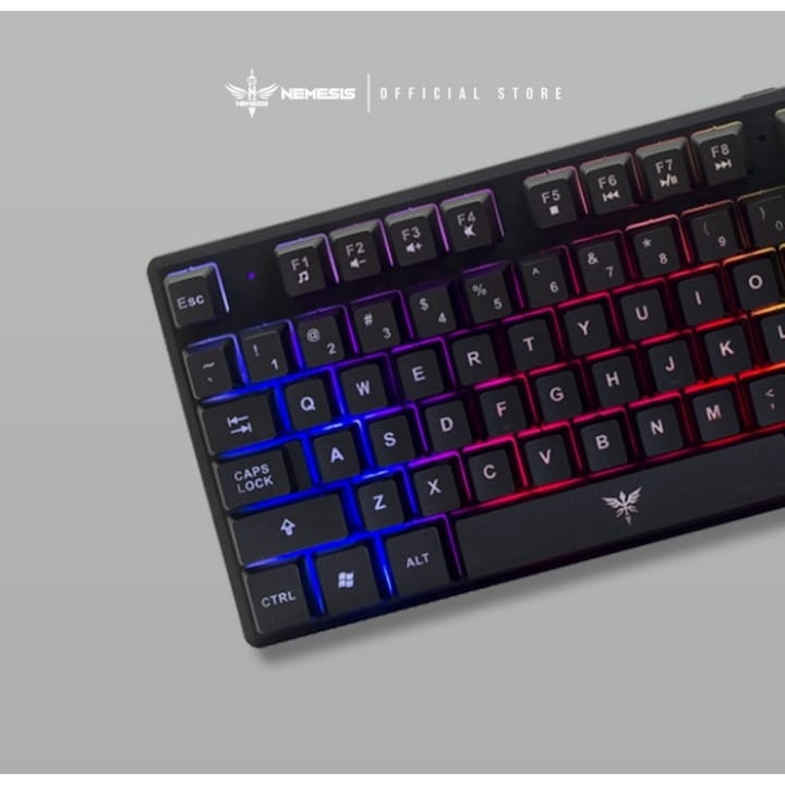 Keyboard Gaming NYK K-01 Keyboard LED Rainbow Backlight Compatible for PC and Laptop