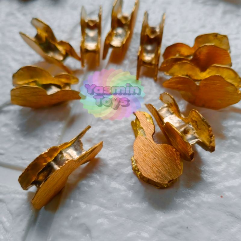 10pcs Mainan biji bekel kuningan dan silver/biji bekel warna emas / biji bekel/mainan jadul/murah/gr