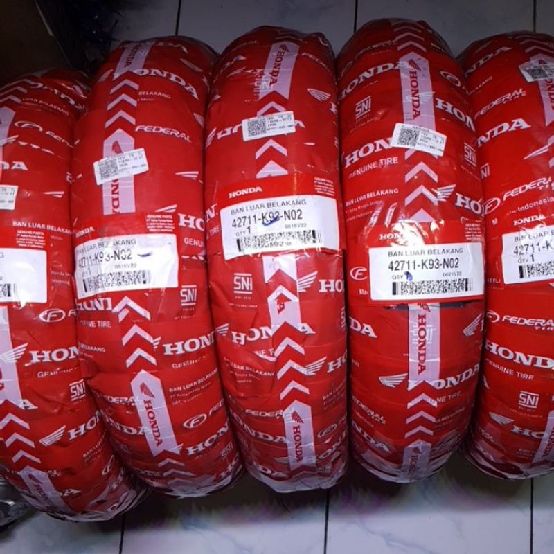 BAN FEDERAL SCOOPY BELAKANG AHM 110/90-12 K93 HONDA FEDERAL ORIGINAL TUBLESS