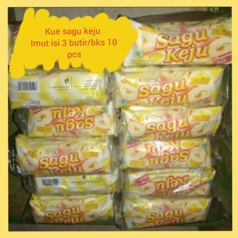 

Sagu Keju imut isi 3 butir/bungkus 10 pcs