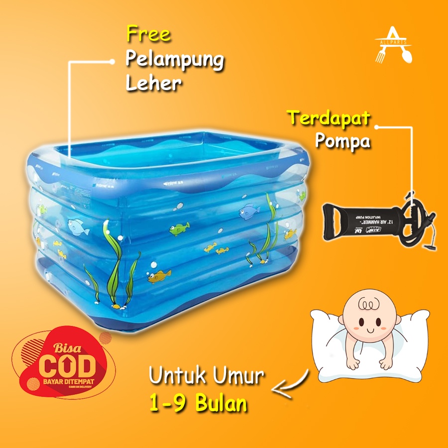 Kolam Renang Tempat Mandi Anak Anak Kecil Jumbo Pompa Kolam Renang WAY62002