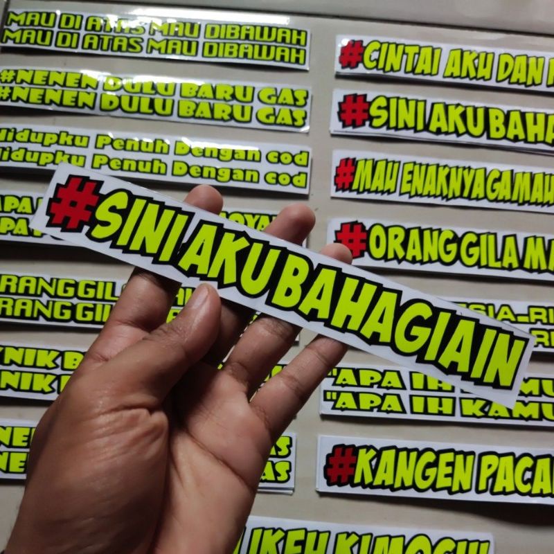 STICKER STIKER CUTTING KATA KATA STABILO