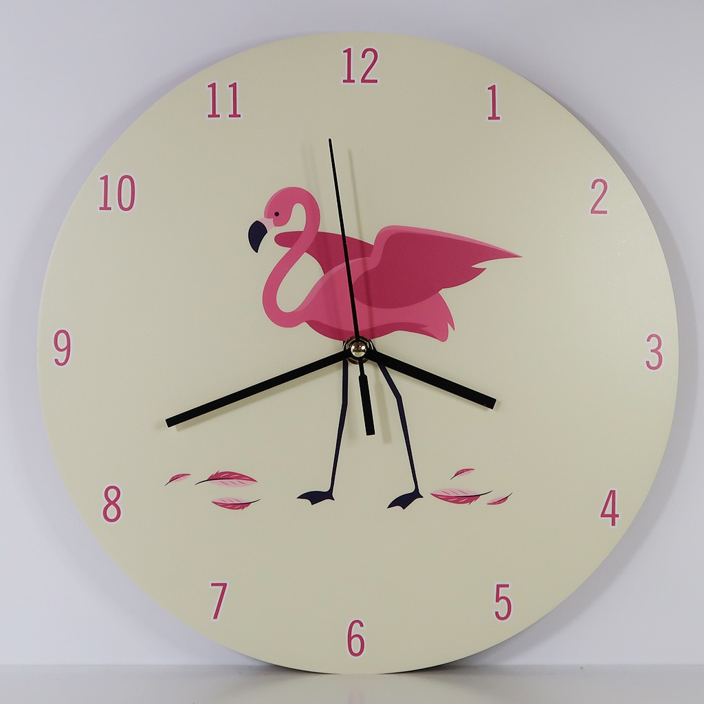Jam Dinding Kayu Flamingo Unik Wall Decor Shabby Chic Hiasan Rumah Minimalis-5