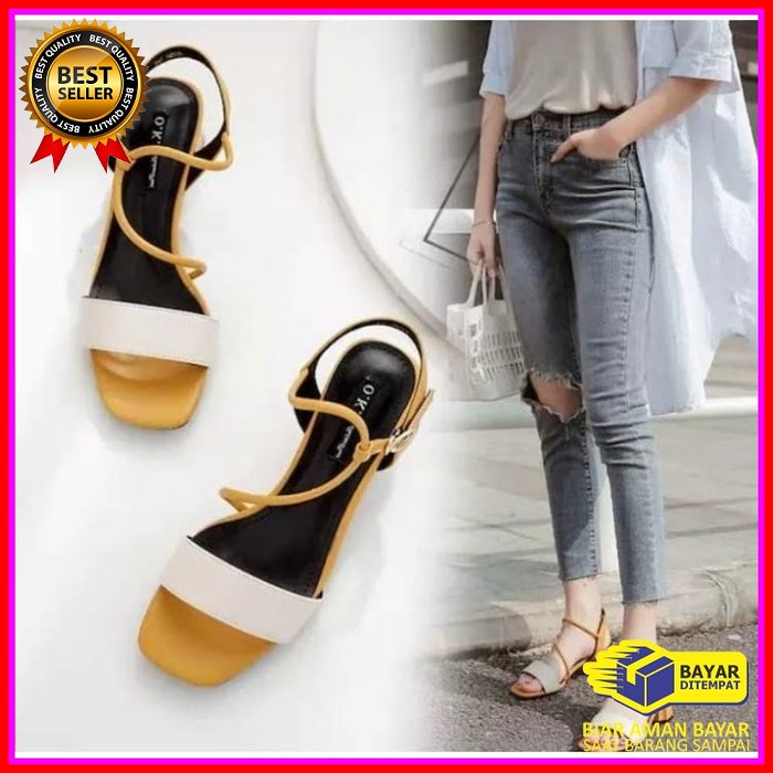 Sandal Andin Ikatan Cinta Sanda Hak Ic Sandal Viral Sendal Heels  KQ162 Hak Tahu Tali Silang Dv Wn