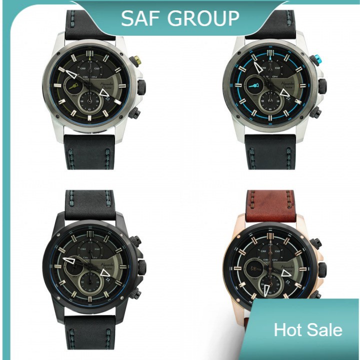 JAM TANGAN PRIA ALEXANDRE CHRISTIE AC 6593 / AC6593 LEATHER ORIGINAL by plp