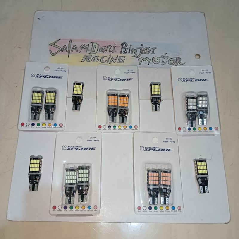 LAMPU SENJA SEN LED MUNDUR SENJA CANBUS 12 VOLT LED 45 MATA T15 SUPER TERANG MOTOR MOBIL