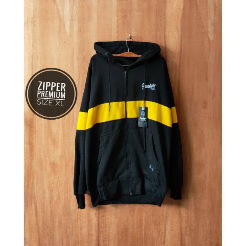 Zipper Premium 3Second Zipper Green Light Jaket Cowok Jaket Cewek Bahan Flece Tebal Ukuran XL