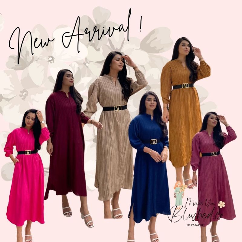 Simple Dress LADY CRUSH FREE Sabuk Belt So homewear Busui Friendly Nursing Wear Kekinian