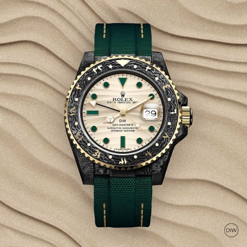 Jam Tangan Pria Merk Rolex DiW Gmt Master II Crown Automatic