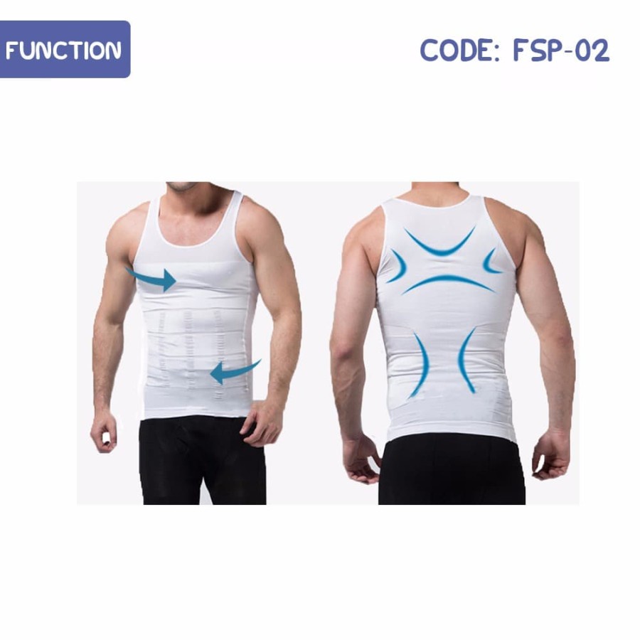 Slim n Lift Baju Pelangsing pria kaos dalam pria kaos pelangsing perut sixpack anti gemuk kaos stretch korset pria badan ramping badan ideal badan sehat