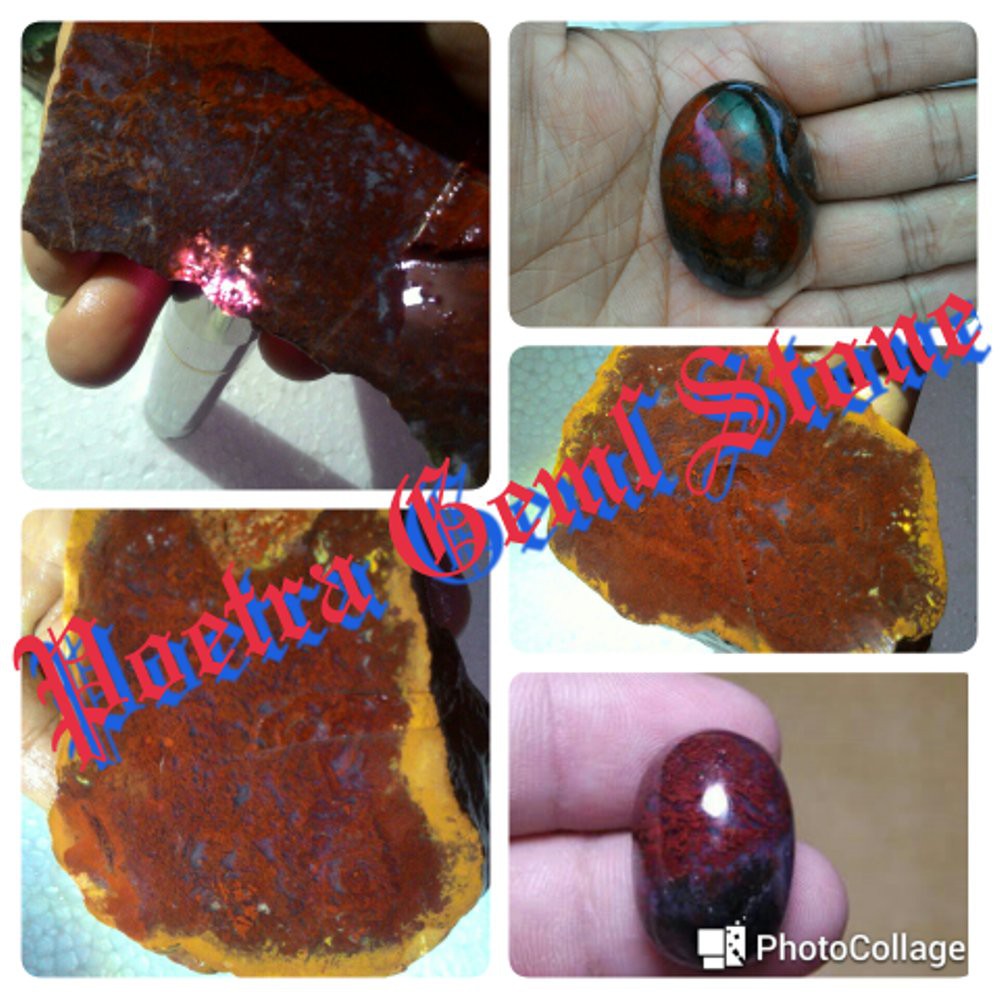 Badar Lumut Merah Kristal Banten Bahan / Rough