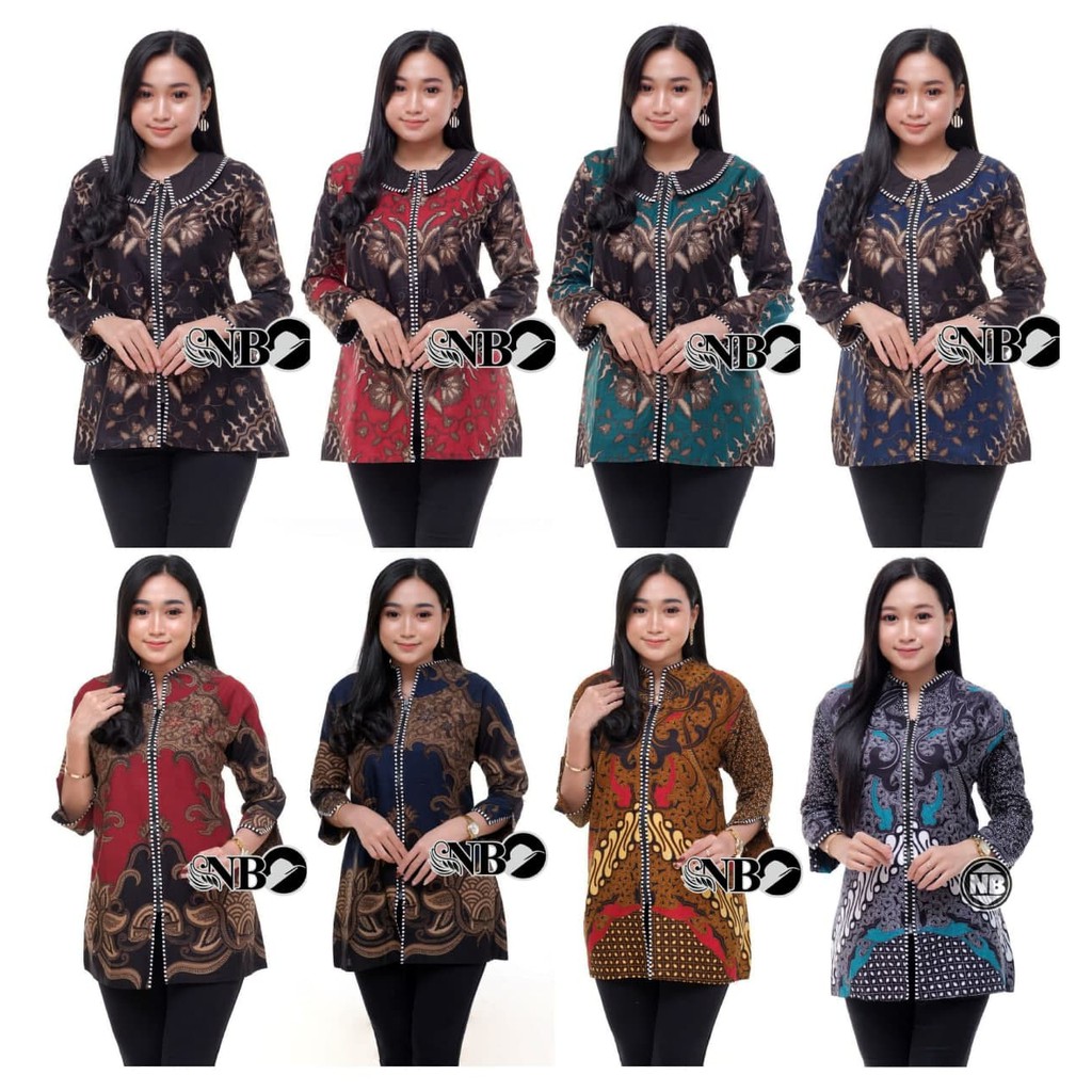 Batik AR Batik atasan wanita Blouse atasan wanita Baju batik atasan wanita modern motif merak