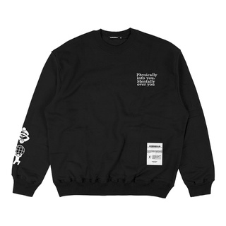 Corner.id Crewneck Physically and Mentally Oblong Black Sweatshirt
