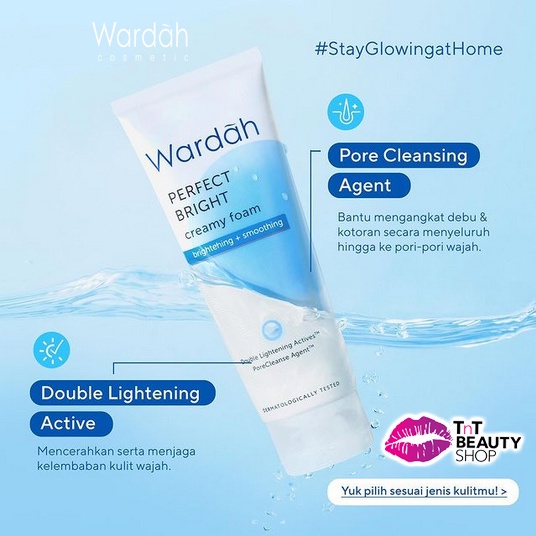 wardah Perpect Bringht Creamy Foam brightening + Smooting 50ml