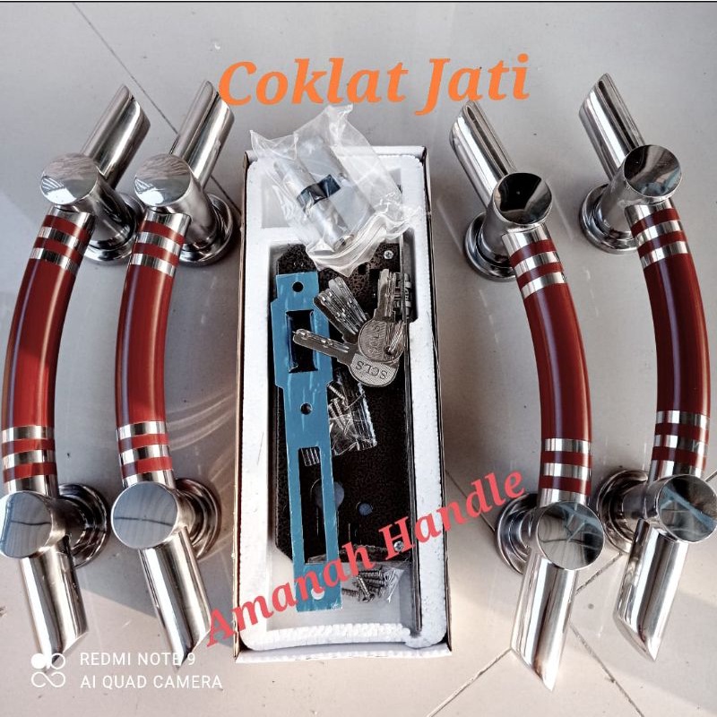 Panjang 45cm / FULLSET Handle pintu Rumah STAINLESS model Lengkung pegangan pintu stenlis