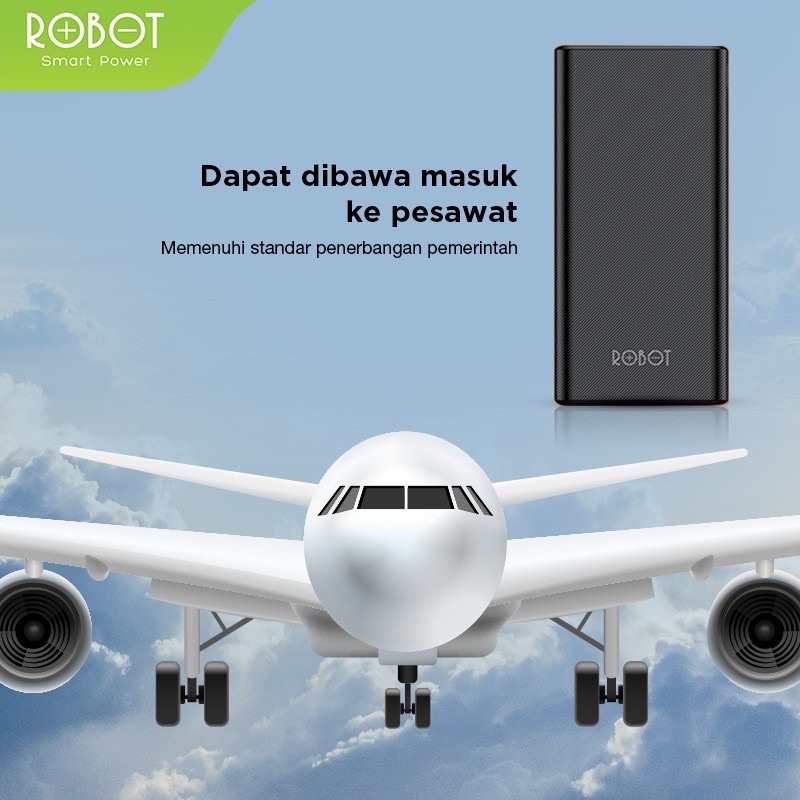 POWERBANK ROBOT RT170 10000MAH ORIGINAL 2USB PLUS KABEL MICRO