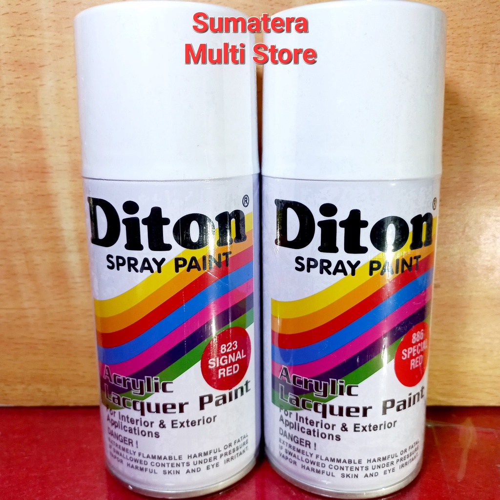 

Diton Standart Signal Red 823 Special Red 886 Merah 300 ml - Cat Akrilik - Warna Solid - Cat Semprot Pilok Pilox