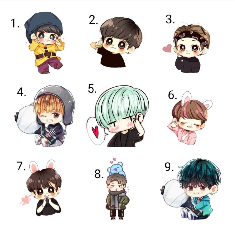 CB2 - STICKY TATTOO TEMPORARY TATO TEMPORER CUSTOM BTS CHIBI