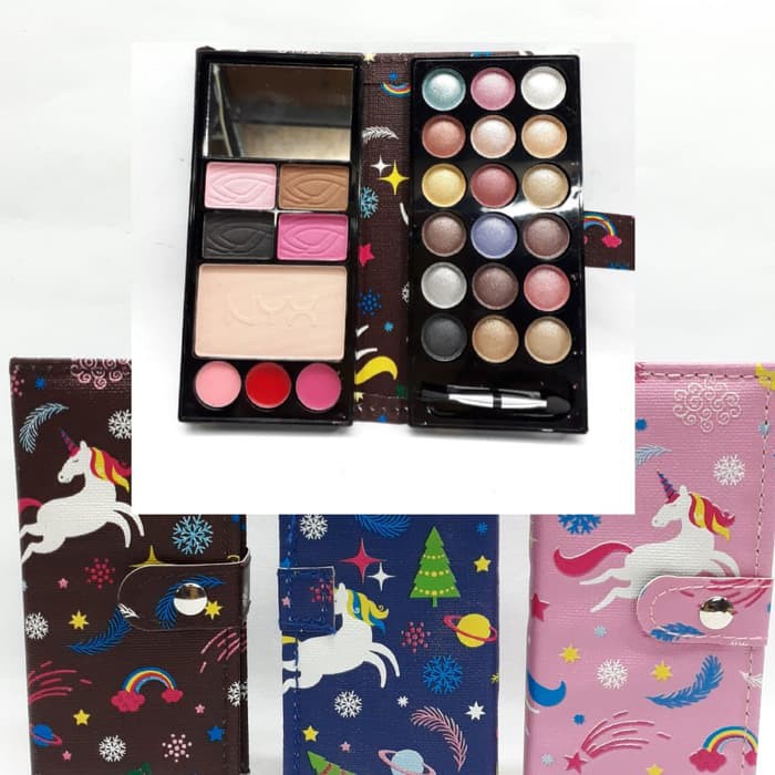 EYESHADOW DOMPET NYX CASE BUNGA 26 COLOUR BAHAN KULIT MOTIF