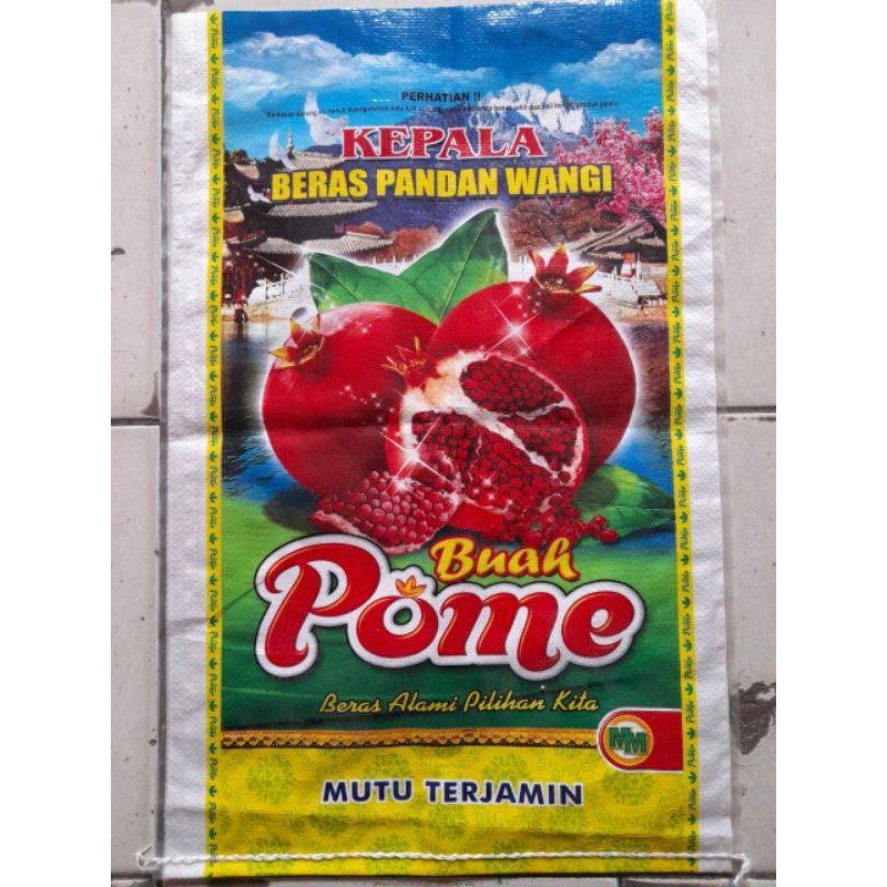 

karung beras laminating 10 kg POME(ini kemasan bukan beras )