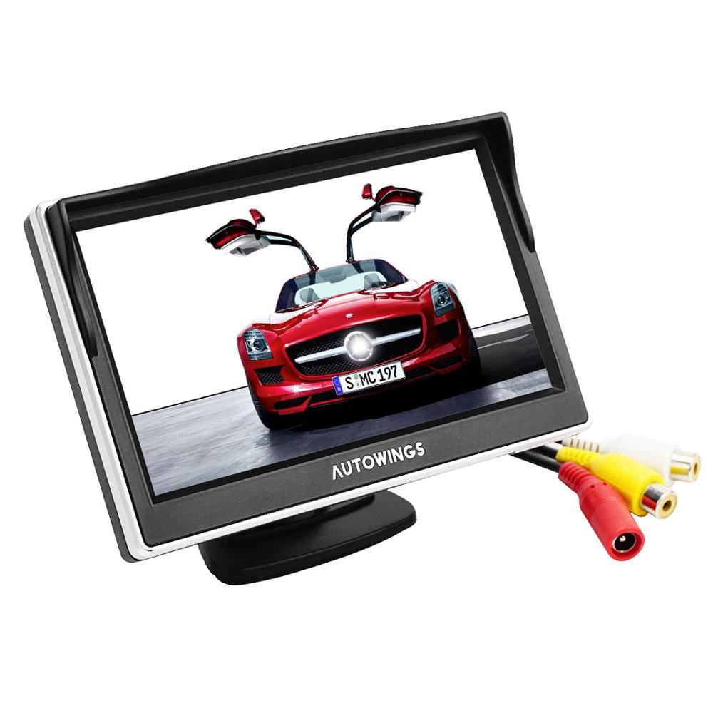 Monitor Rear View Parkir Mobil LCD 5 Inch - Hitam