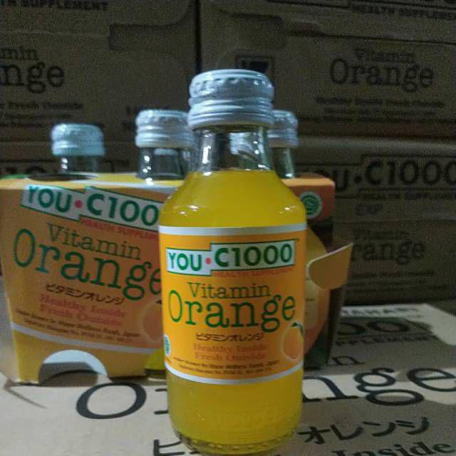 You C 1000 Orange Lemon 140ml Original 100 Botol Kaca Shopee Indonesia