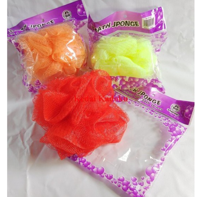 SPONS MANDI 15GR JARING RAINBOW SPONGE SHOWER GEL SPONS MANDI 15 GRAM BUSA TEBAL BATH PUFF