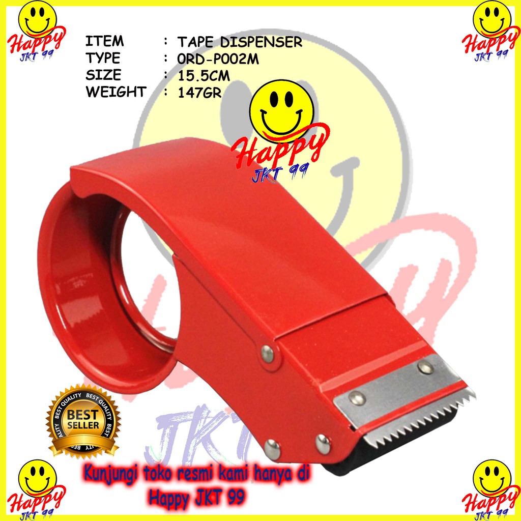 [ HAPPY JKT 99 ] TAPE DISPENSER ALAT PEMOTONG LAKBAN TEMPAT LAKBAN BAHAN BESI