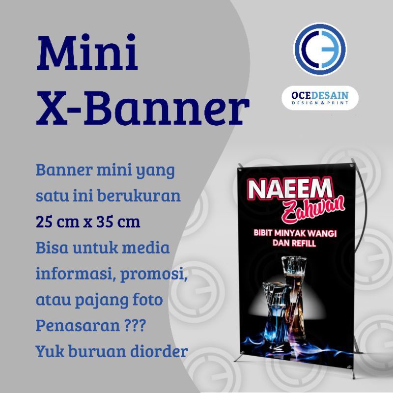 X-BANNER MINI LENGKAP STAND