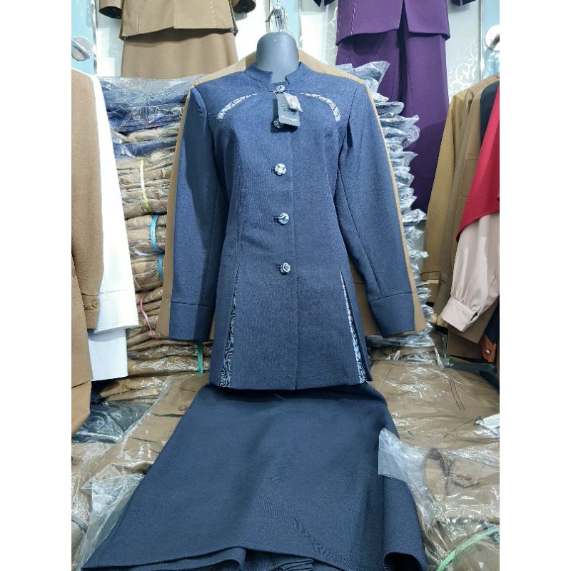 SERAGAM  PRINCESSFA/BIRU DONGKER/SERAGAM GURU SET ROK SPAN