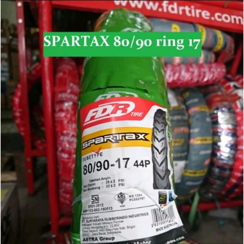 Ban Luar Motor FDR 80 - 90 ring 17 Spartax - ukuran 275 - 17 FDR Spartak Racing