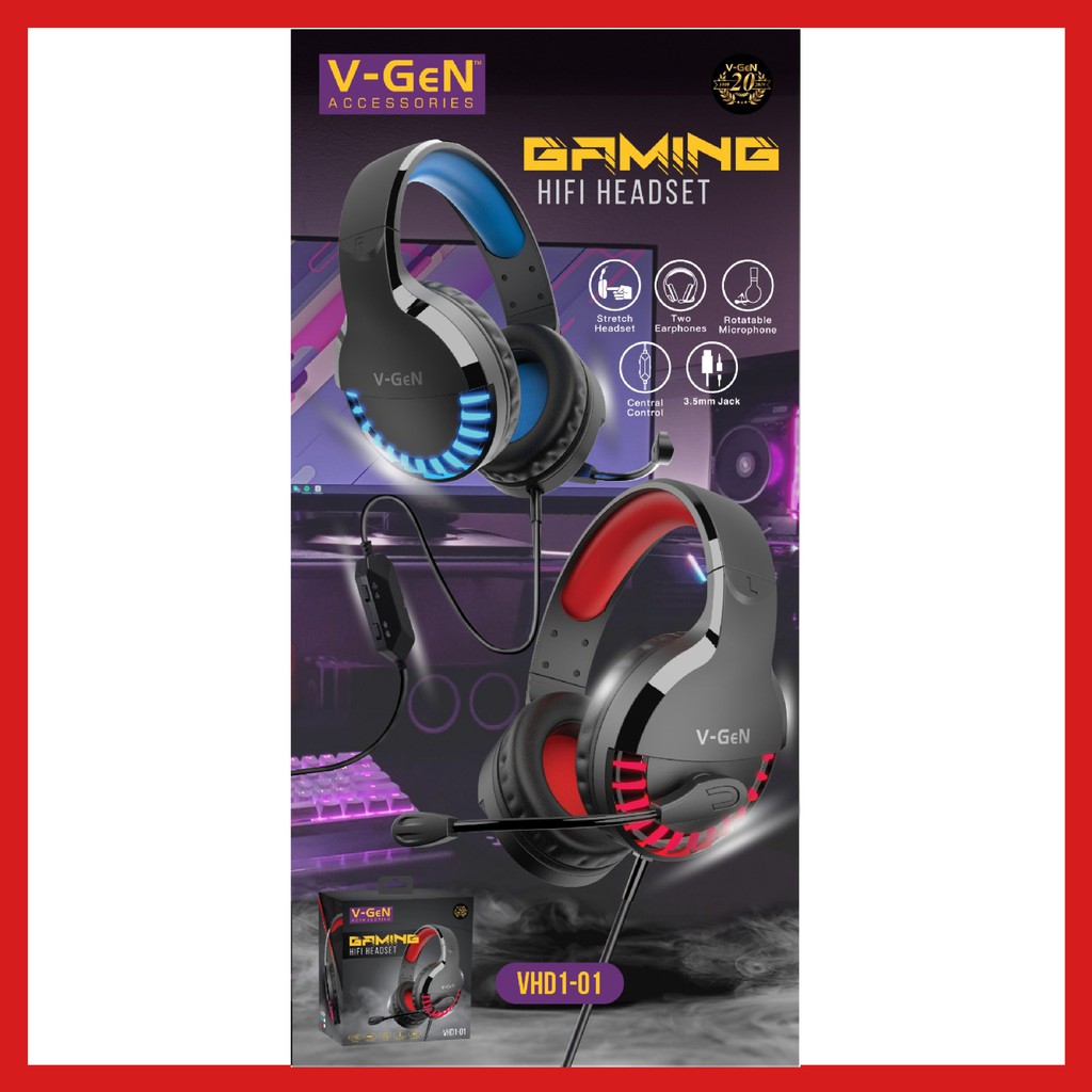 VHD1-01 Headset Gaming V-GeN HIFI Sound VGEN