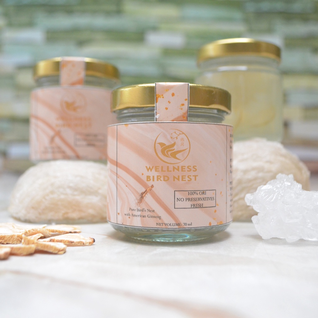 

Minuman Sarang Burung Walet Wellness Bird Nest Asli 100% dgn American Ginseng (3 jar)