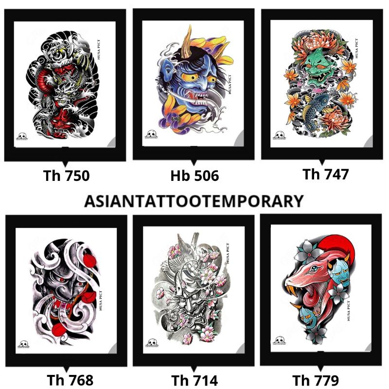 &quot;TOPENG ONI MASK&quot; YAKUZA TATO mitologi JEPANG TEMPORER ASIANTATTO